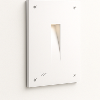 vanilla-gypsum trimless steplight- short